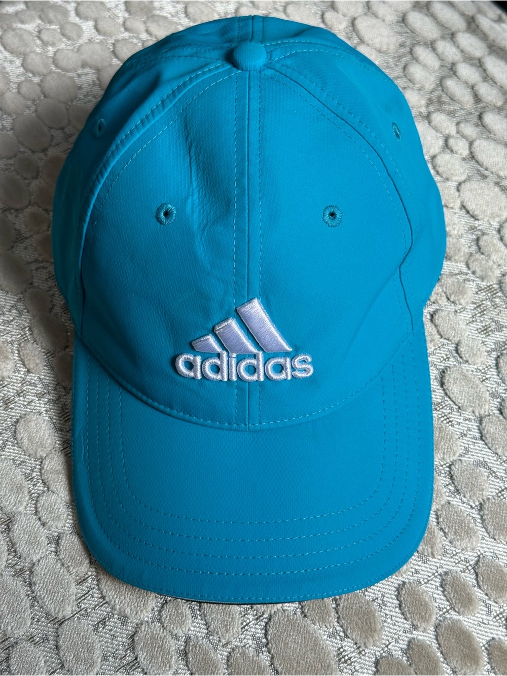 adidas Bright Teal Blue Baseball Cap with White Logo